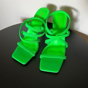 Miss Lola Neon Green Heels